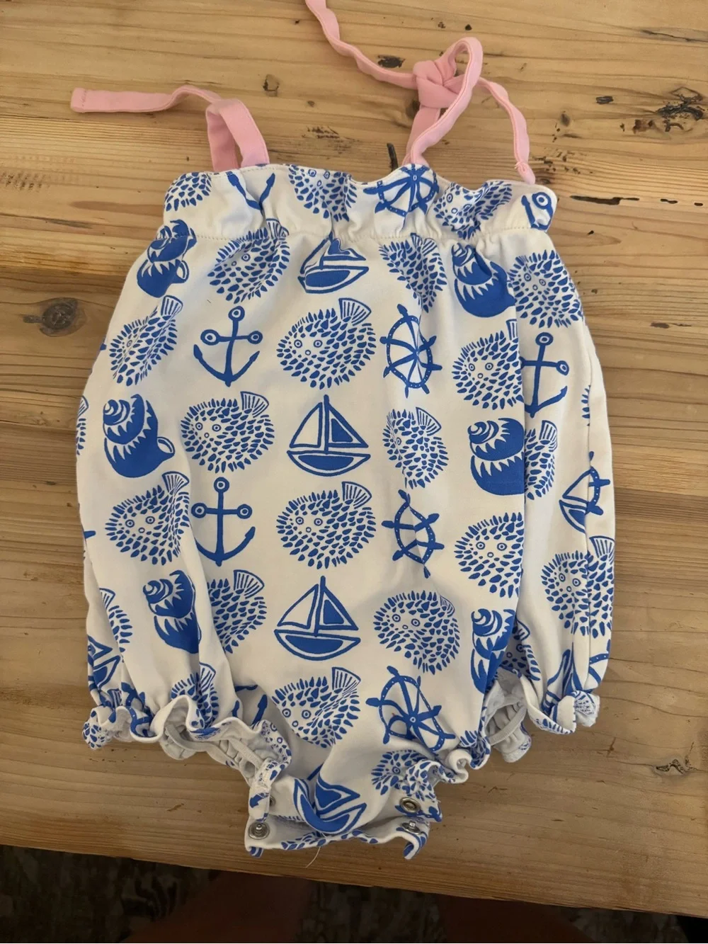 The Beaufort Bonnet Company Nautical Bubble. Size 6-12 months